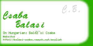 csaba balasi business card